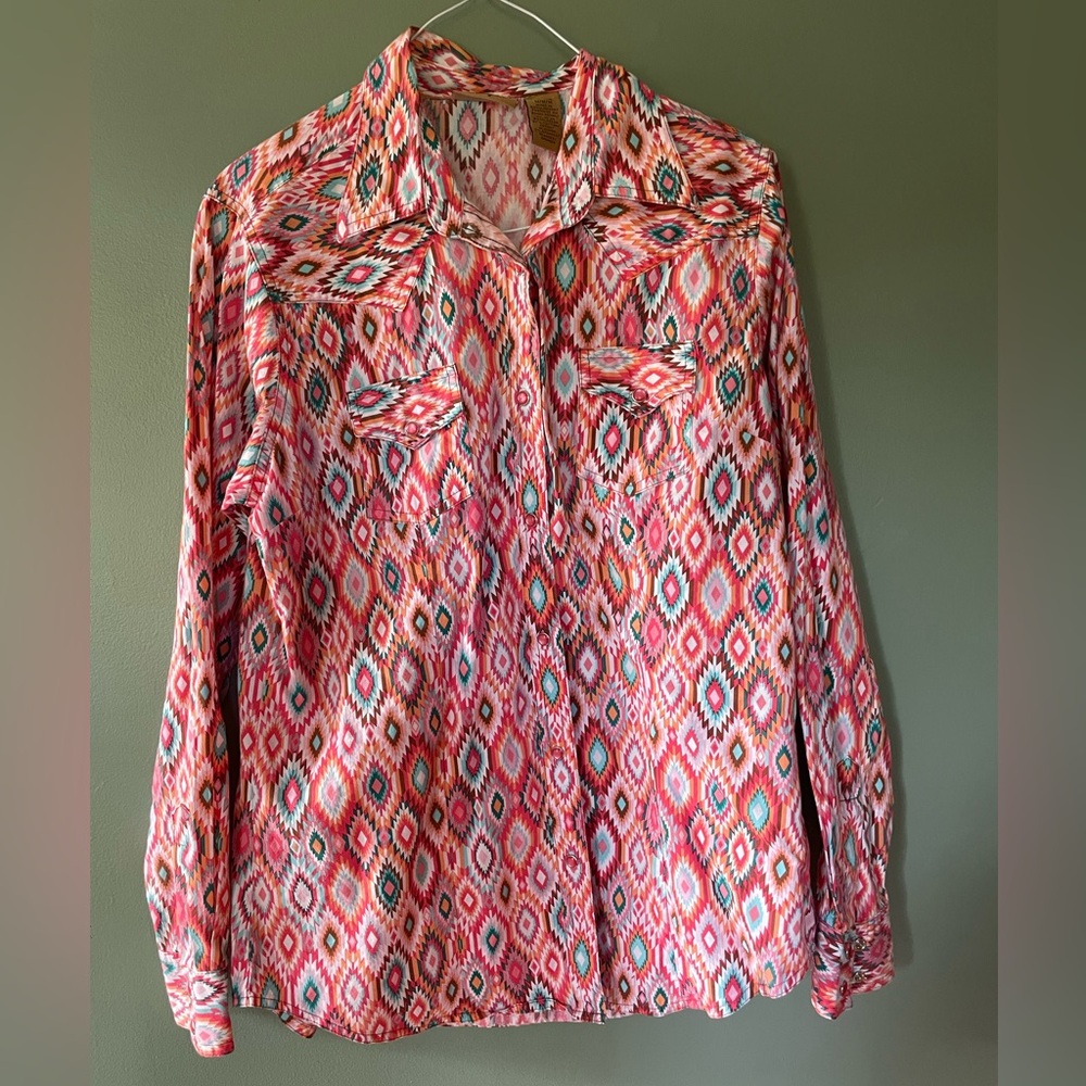 Wrangler Button up Aztec print
